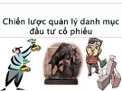 Thuyết trình Chiến lược quản lý danh mục đầu tư cổ phiếu