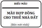 Mẫu hợp đồng cho thuê đất mới nhất