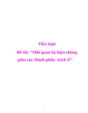 Luận văn - Mối quan hệ biện chứng giữa các thành phần  kinh tế