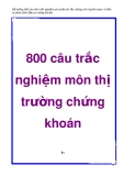 800 câu trắc nghiệm môn thị trường chứng khoán