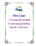 Tiểu luận: Quá trình hình thành và phát triển tư tưởng Hồ Chí Minh