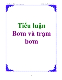Tiểu luận: Bơm và trạm bơm