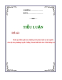 Tiểu luận "“Đánh giá hiệu quả của chương trình phân loại rác tại nguồn trên địa bàn phường Quyết Thắng Thành Phố Biên Hòa Tỉnh Đồng Nai”.