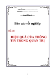 Báo cáo tốt nghiệp: Hiệu quả của thông tin trong quản trị