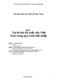 Bài thảo luận môn Tiền tệ Ngân Hàng: Tự do hóa lãi suất của Việt Nam trong quá trình hội nhập