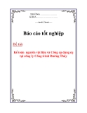 Báo cáo thực tập : Kế toán  nguyên vật liệu và Công cụ dụng cụ tại công ty Công trình Đường Thủy