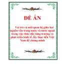 Vai trò và mối quan hệ giữa hai nguồn vốn trong nước và nước ngoài trong việc thúc đẩy tăng trưởng và phát triển kinh tế, lấy thực tiễn Việt Nam để chứng minh