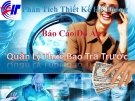 Báo cáo đồ án: "quản lý thuê bao di động trả trước"