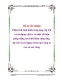 Đồ án tốt nghiệp Phân tích tình hình cung ứng, dự trữ và sử dụng vật tư  và một số biện pháp nâng cao tình hình cung ứng, dự trữ và sử dụng vật tư tại Công ty cao su sao vàng