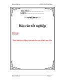 Báo cáo tốt nghiệp:  Tình hình họat động và doanh thu của khách sạn Rex