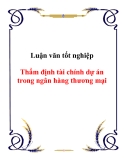 Luận văn tốt nghiệp Thẩm định tài chính dự án trong ngân hàng thương mại