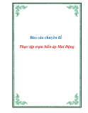 Báo cáo chuyên đề Thực tập trạm biến áp Mai Động