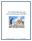 Đề tài "Một số giải pháp đẩy mạnh xuất khẩu gạo ở Việt Nam"