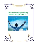 Giải thích thuật ngữ: Chứng khoán? Môi giới? Đầu tư?