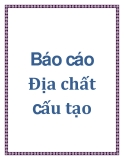 Báo cáo Địa chất cấu tạo
