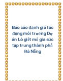 Báo cáo đánh giá tác động môi trường Dự án Lò giết mổ gia súc tập trung thành phố Đà Nẵng