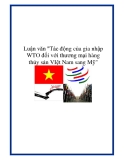 Luận văn "Tác động của gia nhập WTO đối với thương mại hàng thủy sản VIệt Nam sang Mỹ"
