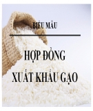 Mẫu Hợp đồng xuất khẩu gạo song ngữ Anh - Việt