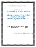 Báo cáo môn học Phân tích thiết kế hệ thống thông tin: Phân tích thiết kế hệ thống quản lý thư viện trường đại học thủy sản