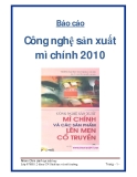 Báo cáo công nghệ sản xuất mì chính 2010