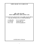 Tiểu luận "Đào tạo nguồn nhân lực cho nông nghiệp, nông thôn Việt Nam - thực trạng, chủ trương chính sách và khuyến nghị giải pháp"