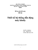 Đồ án chi tiết máy đề tài "Thiết kế hệ thống dẫn động máy khuấy"