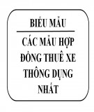 Các mẫu hợp đồng thuê xe thông dụng nhất