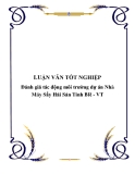 Luận văn tốt nghiêp  “Đánh giá tác động môi trường dự án Nhà Máy Sấy Hải Sản Tỉnh Bà Rịa - Vũng Tàu”