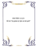 Tiểu luận “Sự phân kỳ lịch sử thế giới”