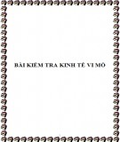 Bài kiểm tra Kinh tế vi mô