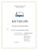 Đề tài: QUẢN LÝ TUYỂN SINH THPT CHUYÊN