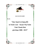 Đề tài: "Quy hoạch sử dụng đất xã Xuân Lam – huyện Thọ Xuân – tỉnh Thanh Hoá giai đoạn 2008 - 2015"