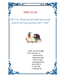 Đề tài "Đánh giá quá trình tăng trưởng kinh tế Việt Nam giai đoạn 2001-2010"