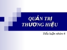 Báo cáo nhóm Quản trị thương hiệu: Thương hiệu cá nhân - Lý thuyết và thực tiễn