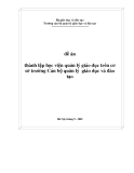 đề án - thành lập học viện quản lý giáo dục trên cơ sở trường Cán bộ quản lý  giáo dục và đào tạo