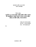 Tiểu luận "Quản lý giáo dục đạo đức học sinh ở trường THPT bán công Nam Tiền Hải, H. Tiền Hải Thái Bình"