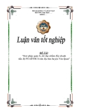 Tiểu luận "Giải pháp quản lí, chỉ đạo nhằm đẩy nhanh tiến độ PCGDTHCS trên địa bàn huyện Văn Quan"