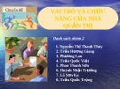 Bài thuyết trình quản trị " Vai trò và chức năng của nhà của nhà quản trị"