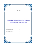 Đề tài  “  XUẤT KHẨU THUỶ SẢN CỦA VIỆT NAM VÀO THỊ TRƯỜNG MỸ THỜI GIAN QUA "