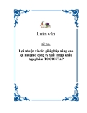 Đề tài “Lợi nhuận và các giải pháp nâng cao lợi nhuận ở công ty xuất nhập khẩu tạp phẩm TOCONTAP”