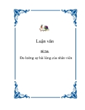 Đề Tài:  Đo lường sự hài lòng của nhân viên