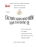 Tiểu luận: Bảo hiểm vận tải hàng hóa quốc tế