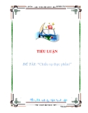 Bài tiểu luận : Chiếu xạ thực phẩm