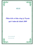 Luận văn“Phân tích cơ bản công ty Toyota quí 4 năm tài chính 2009”