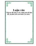 Luận văn  "Tiếp tục đổi mới cơ chế, chính sách để thúc đẩy sự phát triển của kinh tế tư nhân"