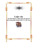 Luận văn :"Sự hình thành và phát triển nền Kinh tế thị trường định hướng XHCN ở Việt Nam"