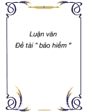 Đề tài " bảo hiểm "
