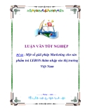 Đề tài :”Một số giải pháp Marketing cho sản phẩm trà LEROS thâm nhập vào thị trường Việt Nam”