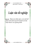 Đề tài “ Phân tích điều kiện và lợi thế để phát triển kinh doanh lữ hành nội địa nhận khách của Quảng Bình”