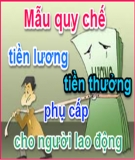 Quy chế lương thưởng, phụ cấp và chế độ cho người lao động